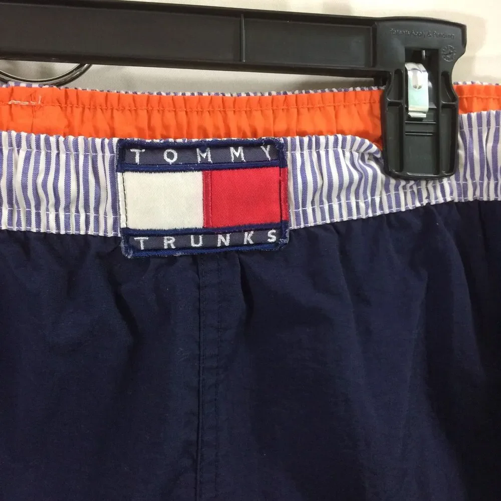 Vintage Y2K Tommy Hilfiger Tommy Trunks Swim Shorts Large Navy